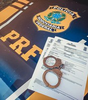 PRF prende homem com mandado de prisão em aberto na BR-174 em Comodoro-MT