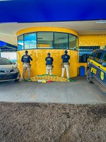 PRF apreende drogas e recupera veículo furtado