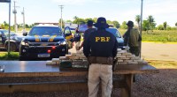 PRF, GEFRON e Força Tática da PM apreendem droga na cidade de Cáceres-MT