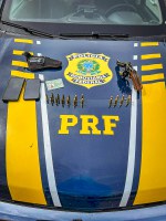 PRF apreende munições e prende três homens por porte ilegal de arma de fogo na BR-070, em Várzea Grande