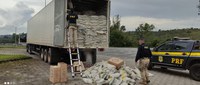 PRF apreende cerca de 600 mil maços de cigarros contrabandeados na BR 381 em Oliveira (MG)