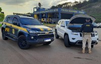 PRF recupera Jeep Cherokee furtada em São Paulo durante fiscalização na BR 381 em MG