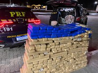 PRF encontra cerca de meia tonelada de maconha após sinistro com carreta na BR-251