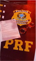 Em Florestal (MG), PRF prende passageiro foragido da Justiça