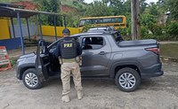 Fiat Strada Freedom furtada é recuperada pela PRF na BR 262 em Rio Casca (MG)