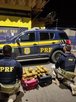 PRF apreende maconha com passageiro de ônibus na BR-365, em Patos de Minas (MG)