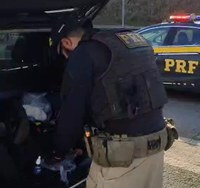 PRF apreende cocaína com passageiro de ônibus na BR-381 em Carmópolis de Minas (MG)