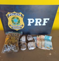 PRF apreende "flor de maconha" de alto valor e prende duas mulheres na BR-365, em Uberlândia (MG)