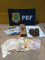 PRF prende casal com drogas e dinheiro na BR-262, em Rio Casca (MG)