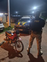PRF recupera motocicleta roubada, em Novo Repartimento - PA