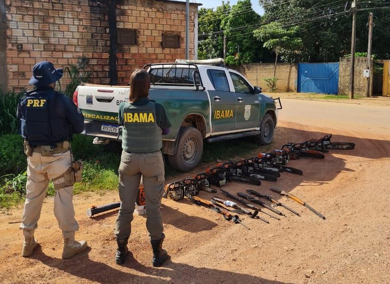 AÇÃO CONJUNTA: PRF e Ibama realizam operação de combate ao desmatamento, em São Félix do Xingu/PA