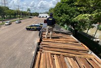 PRF apreende 153 m³ de madeira ilegal em Marabá/PA