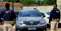 PRF recupera veículo roubado, em Santa Maria do Pará/PA