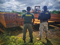 PRF e Ibama apreendem 50 m³ de madeira ilegal, em Marabá/PA