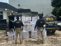 PRF apreende 12.500 maços de cigarros contrabandeados na BR-316, em Castanhal/PA