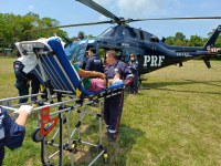 PRF realiza resgate aeromédico de paciente em estado grave na Ilha de Cotijuba