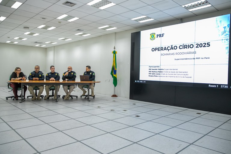 PRF realiza coletiva de imprensa de lançamento da Operação Círio 2025, em Belém