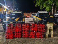 PRF apreende carga de incenso ilegal em ônibus na BR-316, em Castanhal/PA