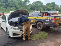 PRF recupera veículo roubado na BR-163, em Santarém/PA