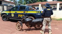 Em Medicilândia/PA, a PRF apreendeu motocicleta adulterada