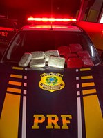 Em fiscalização a ônibus, PRF apreende 10,41 kg de drogas, em Santarém/PA