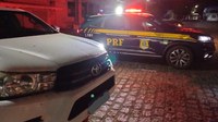 Caminhonete roubada é localizada pela PRF em Alcantil-PB poucas horas após o crime