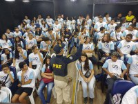 PRF em parceria com a Semob Cabedelo realiza cerimônia de abertura da Carreta do Cinema Rodoviário da PRF