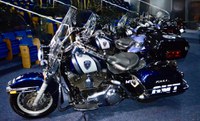 Harley Davidsons doadas pela PRF são apresentadas pela Guarda Municipal de Tubarão