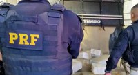 Em ação conjunta, PRF e PF apreendem carreta com drogas