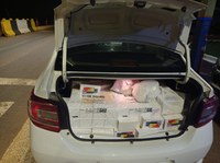 Noite agitada: PRF apreende cargas de eletrônicos, cigarros e maconha em intervalo de 8h em Santa Terezinha de Itaipu (PR)