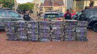 PRF e PM apreendem 1 tonelada de maconha em lava-jato no Paraná