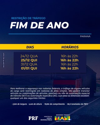 Restrições Fim de Ano