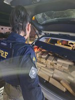 PRF recupera SUV roubado carregando quase meia tonelada de maconha em Candói (PR)