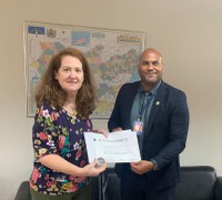 PRF realiza entrega de agradecimento à ABIN em PE