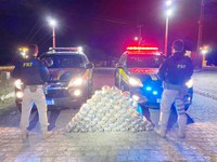 PRF apreende 75,8 Kg de maconha e detém homem em Belém de São Francisco