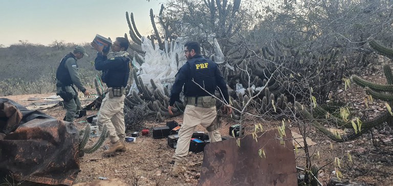 PRF e 3⁰ BPM recuperam dois caminhões e cargas roubadas em Ibimirim