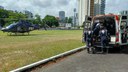 PRF e SAMU realizam remoção aeromédica de paciente grave de Palmares até Recife