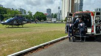 PRF e SAMU realizam remoção aeromédica de paciente grave de Palmares até Recife