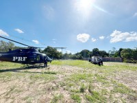 Motorista é resgatado de helicóptero, após colisão frontal entre caminhões em Aldeia