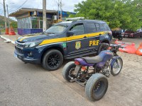 Triciclo adaptado e adulterado é apreendido pela PRF em Serra Talhada
