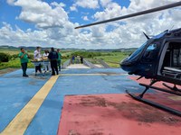 Motociclista é resgatado de helicóptero pela PRF e SAMU após sinistro de trânsito na BR 408