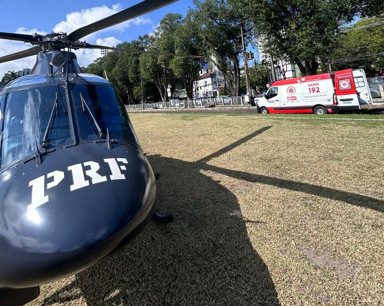 PRF e SAMU Recife realizam 100º resgate aeromédico do ano