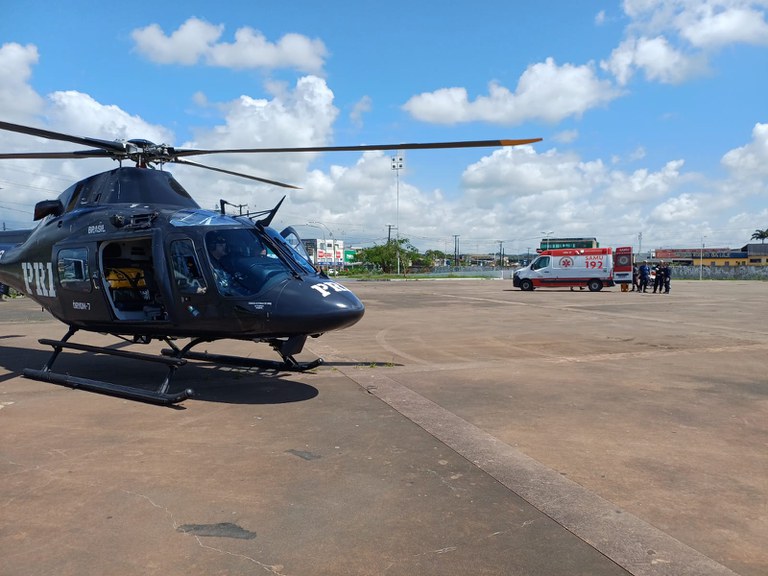 Vítima de traumatismo craniano é resgatado de helicóptero no Cabo de Santo Agostinho