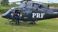 Vítima de colisão frontal entre motos é resgatada de helicóptero em Bom Jardim