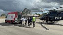 Paciente com AVC hemorrágico é transportado de helicóptero entre Garanhuns e Recife