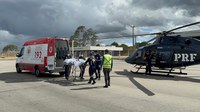 Paciente com AVC hemorrágico é transportado de helicóptero entre Garanhuns e Recife