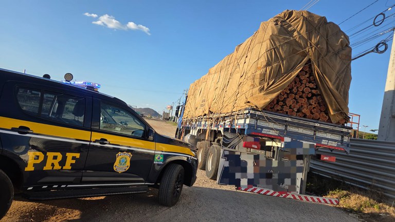 PRF apreende 140 m³ de madeira ilegal durante operação em Salgueiro