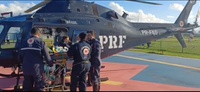 Bebê é transportado de helicóptero após sofrer parada cardiorrespiratória no Grande Recife
