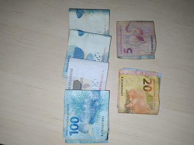 Dinheiro apreendido