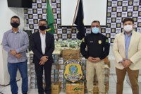 PRF realiza doação de 88.000 munições para a Secretária de Segurança Pública e 4 motocicletas para a Polícia Militar.